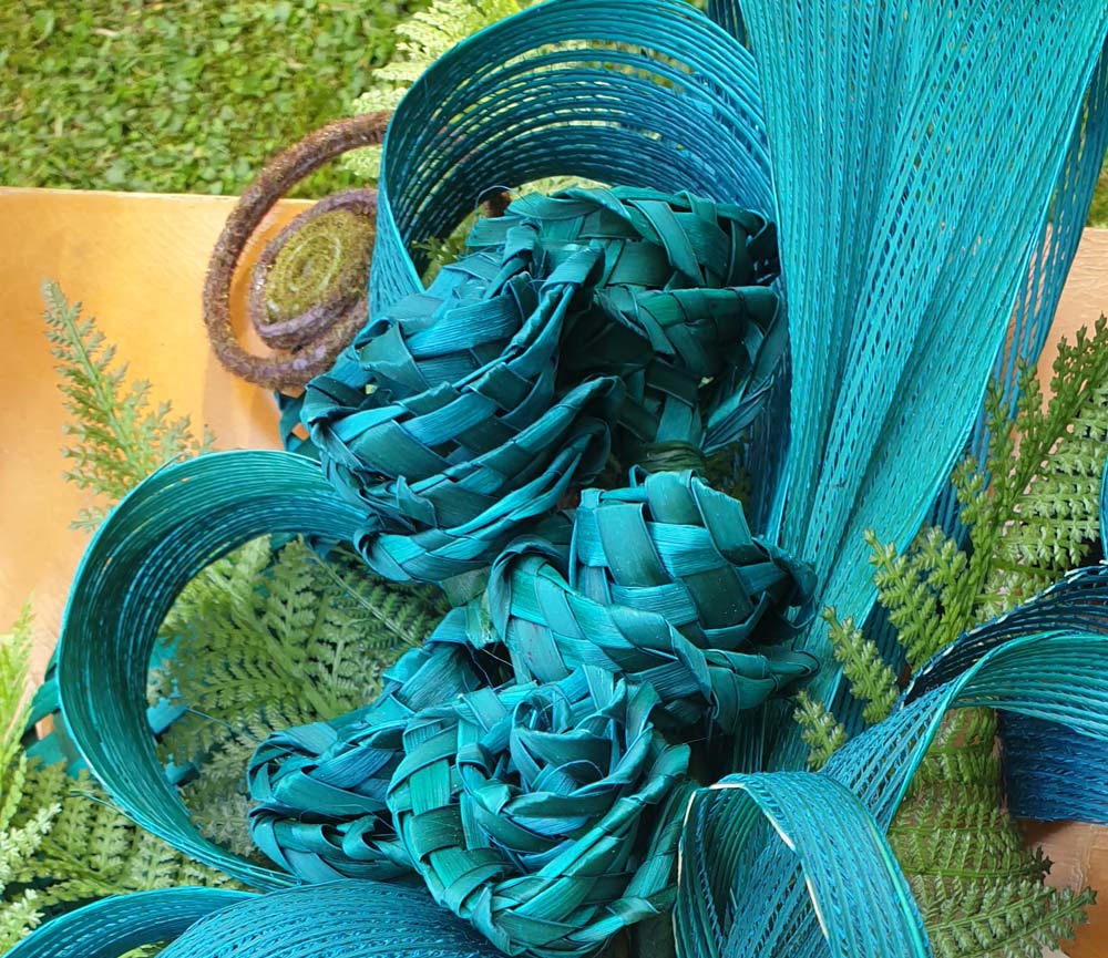 Harakeke wedding flower arrangement